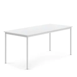 Pöytä SONITUS 1800x800x760 mm, korkeapainelaminaatti HPL, valkoinen, valkoinen