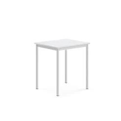 Pöytä SONITUS 700x600x760 mm, korkeapainelaminaatti HPL, valkoinen, valkoinen