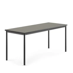Pöytä SONITUS 1800x700x760 mm, tummanharmaa linoleumi, antrasiitinharmaa