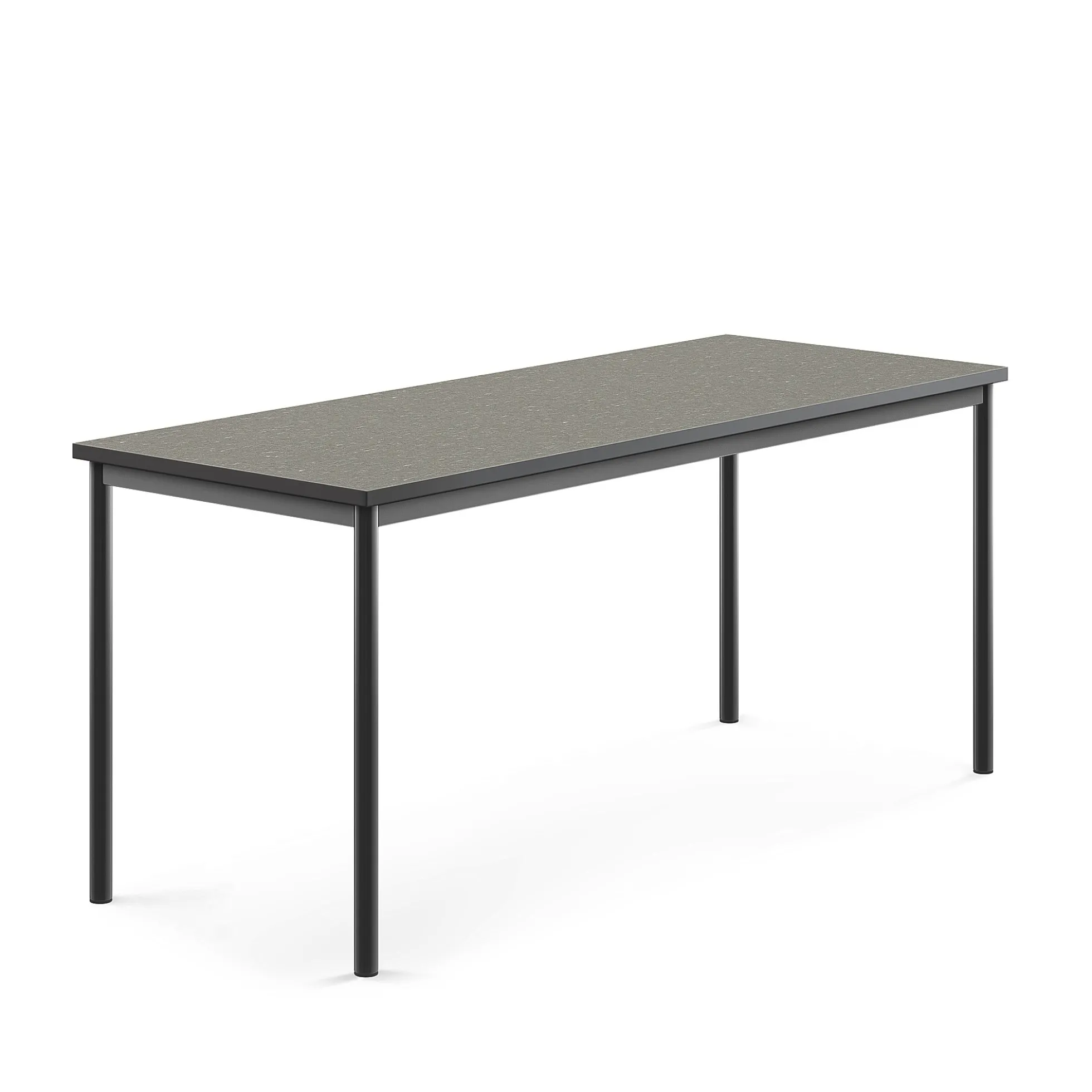 Pöytä SONITUS 1800x700x760 mm, tummanharmaa linoleumi, antrasiitinharmaa