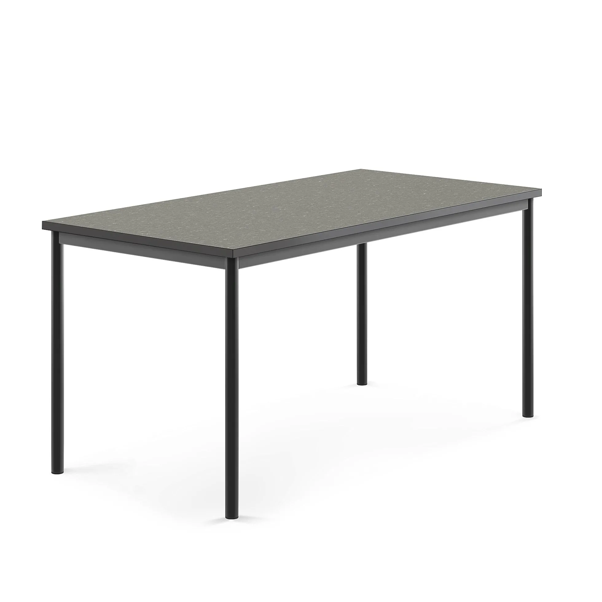 Pöytä SONITUS 1600x800x760 mm, tummanharmaa linoleumi, antrasiitinharmaa