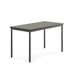 Pöytä SONITUS 1400x700x760 mm, tummanharmaa linoleumi, antrasiitinharmaa