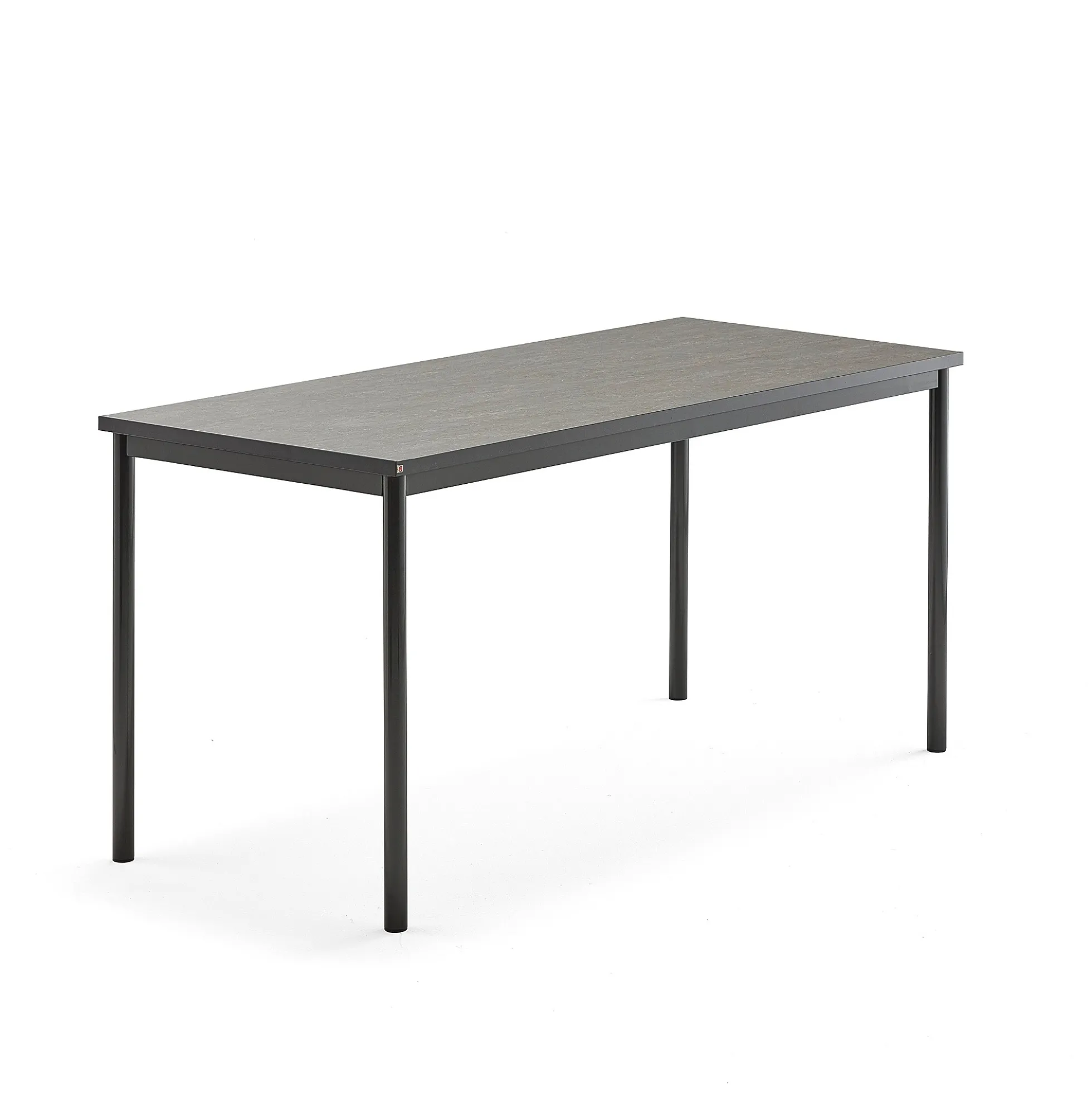 Pöytä SONITUS 1600x700x760 mm, tummanharmaa linoleumi, antrasiitinharmaa