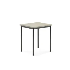 Pöytä SONITUS 700x600x760 mm, vaaleanharmaa linoleumi, antrasiitinharmaa