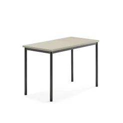 Pöytä SONITUS 1200x700x760 mm, vaaleanharmaa linoleumi, antrasiitinharmaa