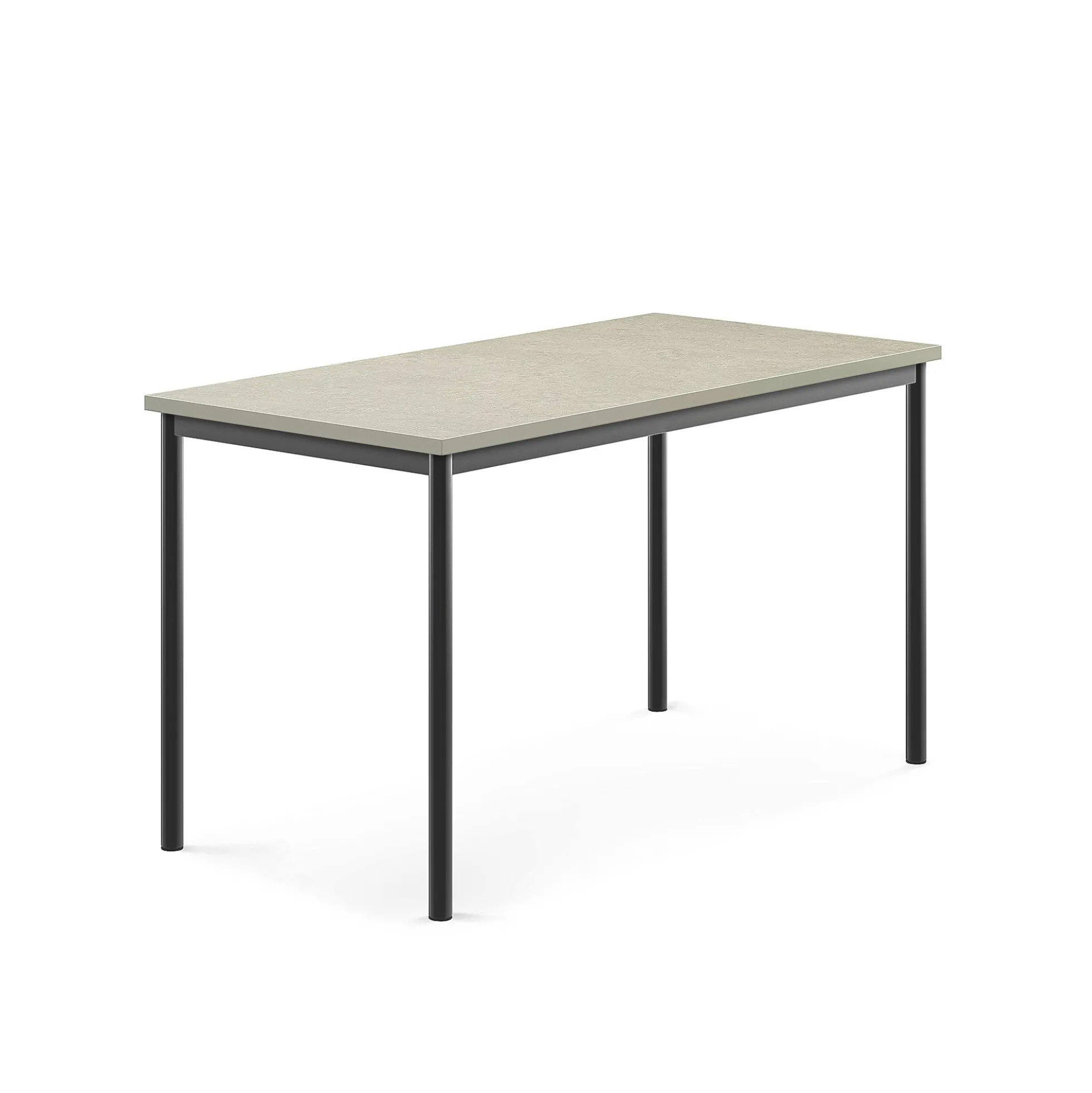 Pöytä SONITUS 1400x700x760 mm, vaaleanharmaa linoleumi, antrasiitinharmaa