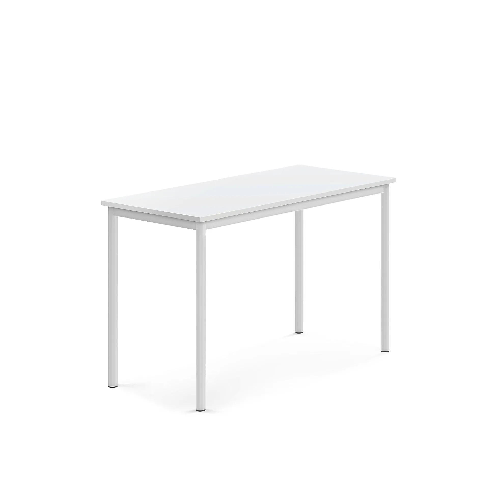 Pöytä SONITUS 1200x600x760 mm, valkoinen korkeapainelaminaatti, valkoinen