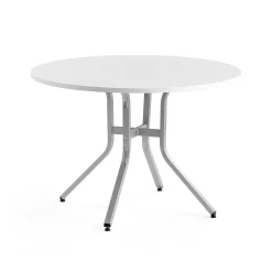 Pöytä VARIOUS Ø1100x740 mm, hopeanharmaa, valkoinen