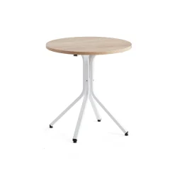 Pöytä VARIOUS Ø700x740 mm, valkoinen, tammi