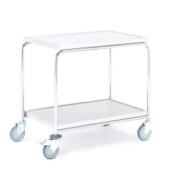 Pöytävaunu CONVOY Ruostumaton, 150 kg, 2 hyllytasoa, 800x520x800 mm