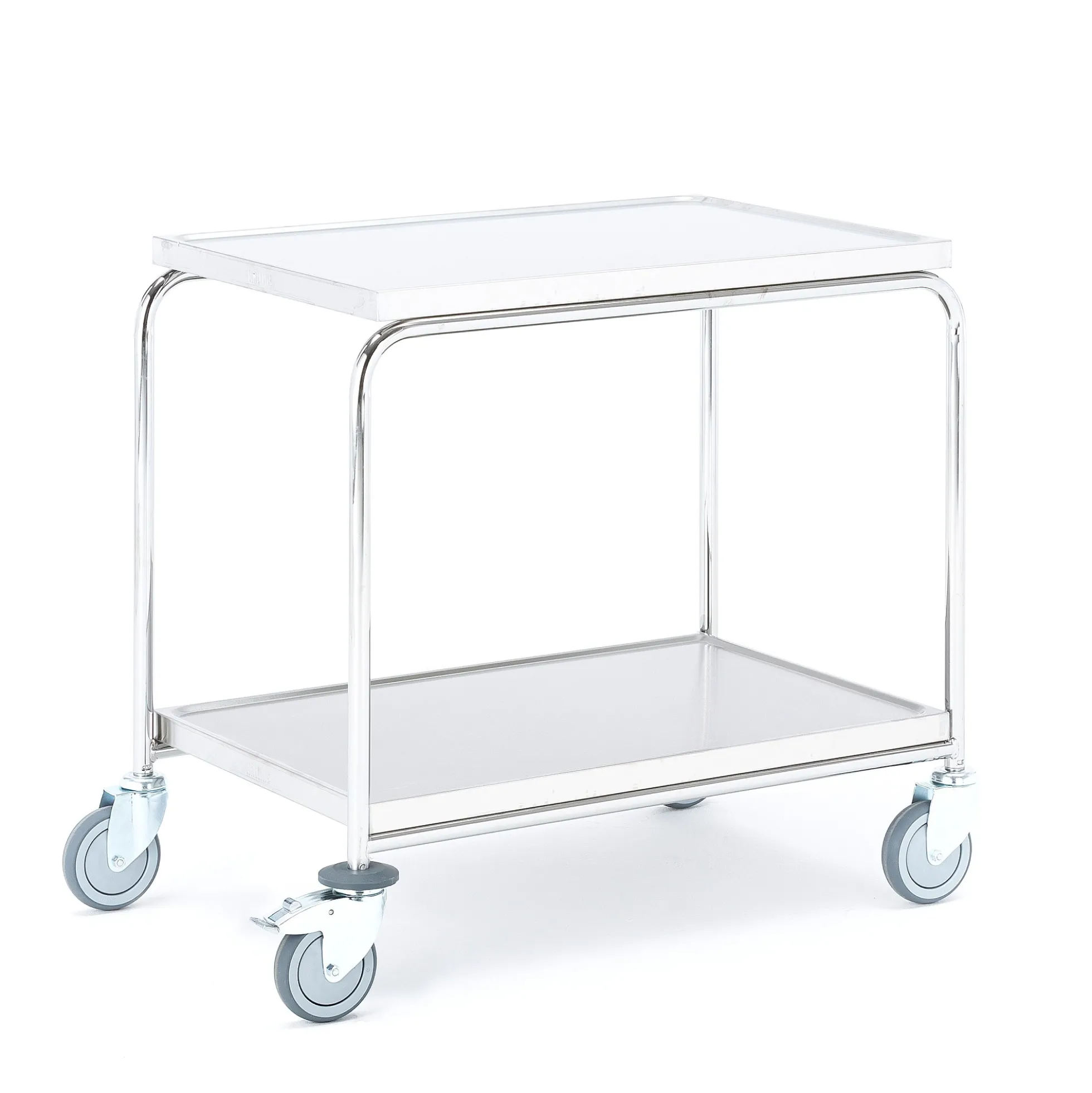 Pöytävaunu CONVOY Ruostumaton, 150 kg, 2 hyllytasoa, 800x520x800 mm