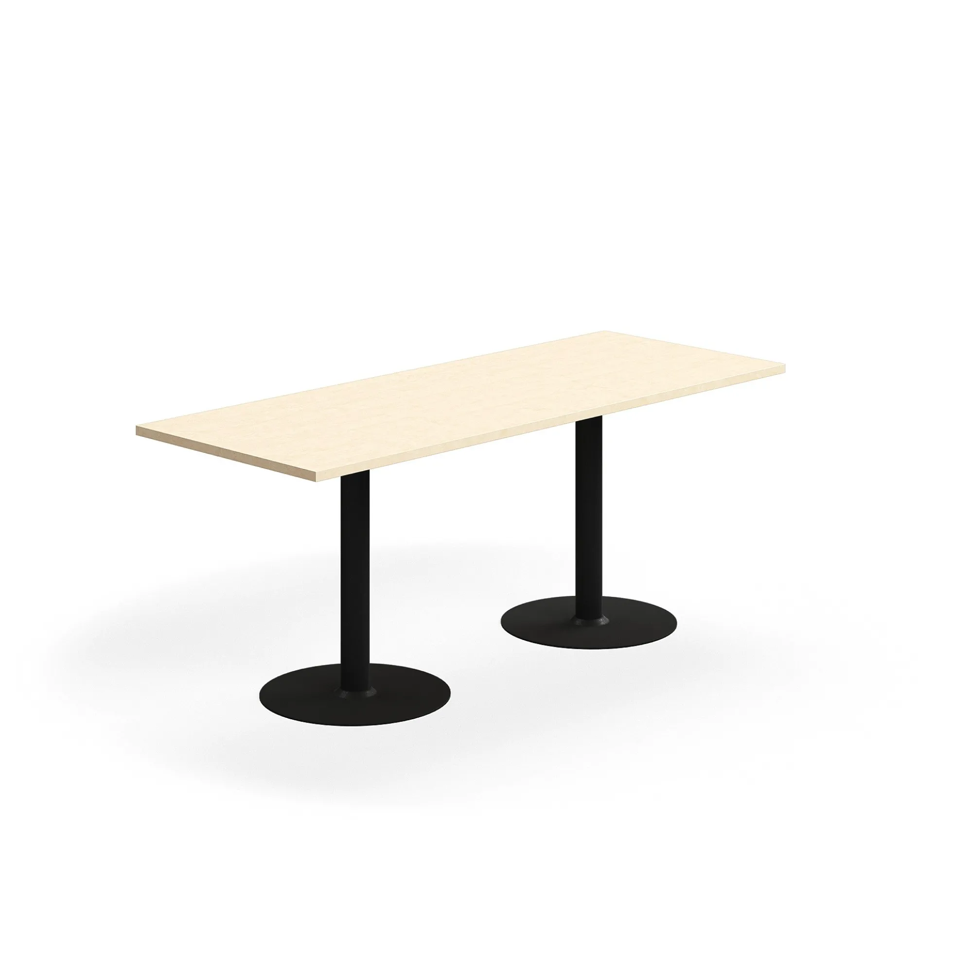 Pöytä VERTICUS 1800x700x720 mm, koivu/musta
