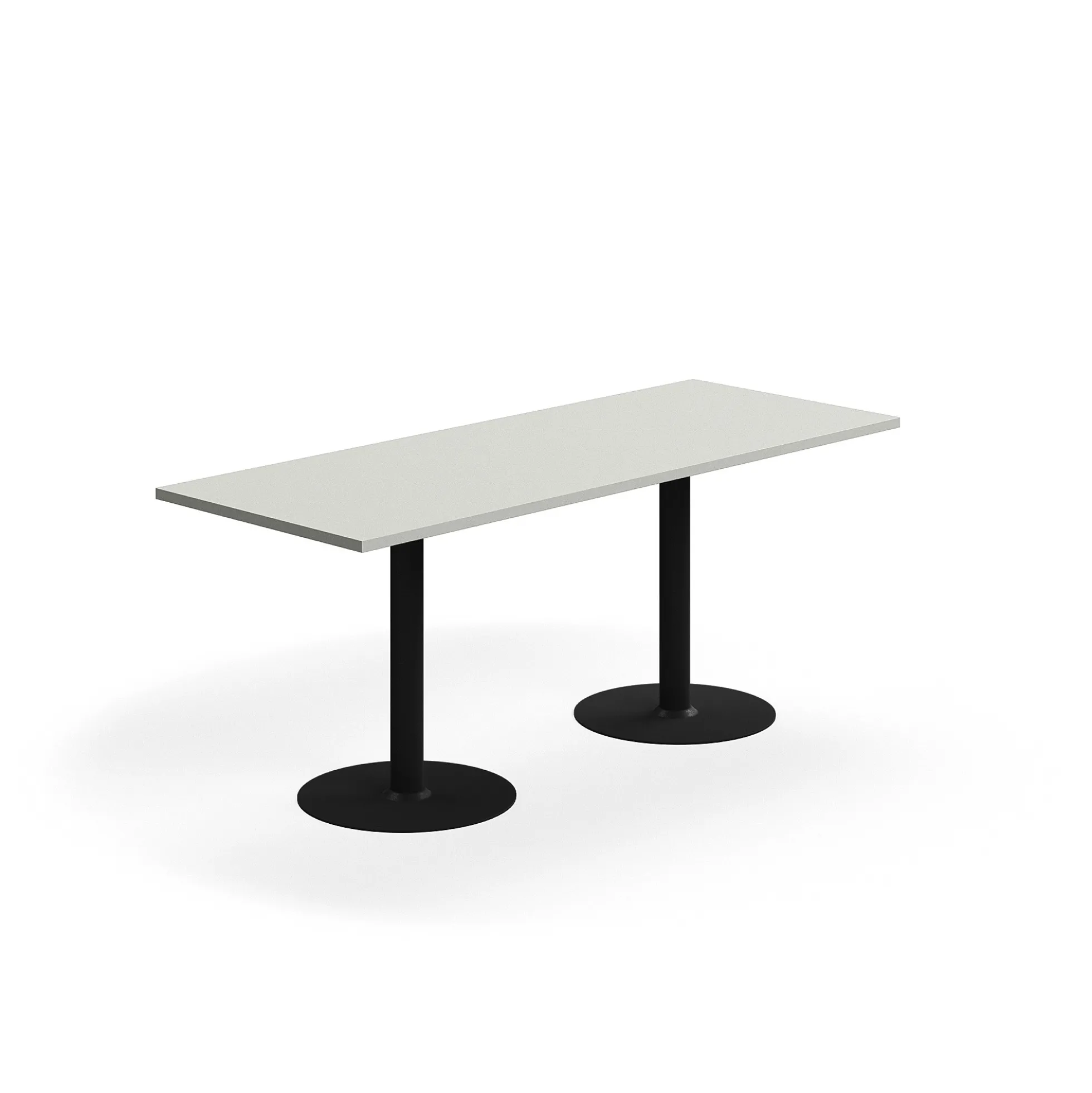 Pöytä VERTICUS 1800x700x720 mm, vaaleanharmaa/musta