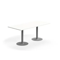 Pöytä VERTICUS 1800x800x720 mm, valkoinen/hopea
