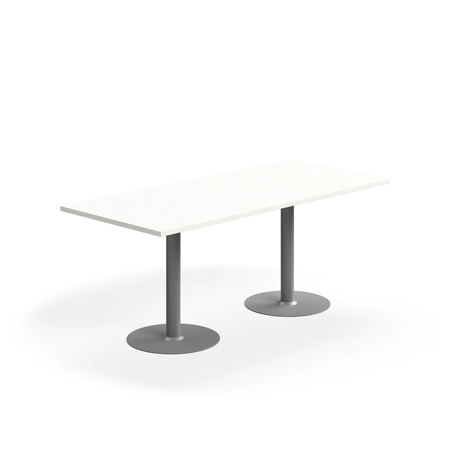 Pöytä VERTICUS 1800x800x720 mm, valkoinen/hopea