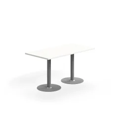 Pöytä VERTICUS 1400x700x720 mm, valkoinen/hopea