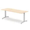 Pöytä 1800x800x720 mm, beige linoleumi, alumiininharmaa