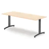Pöytä 1800x800x720 mm, beige linoleumi, musta