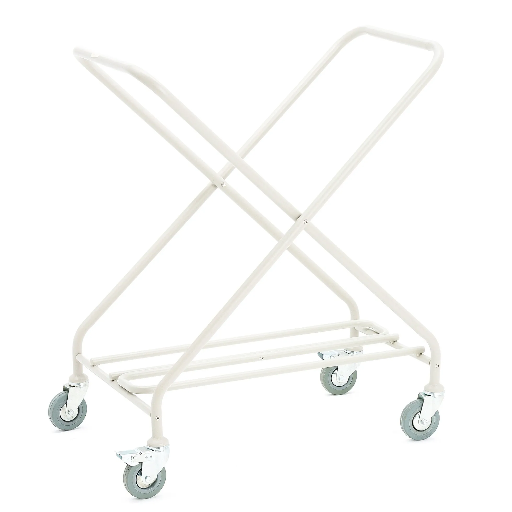 Pyykkivaunu Pyörät, kokoontaitettava, beige, sininen