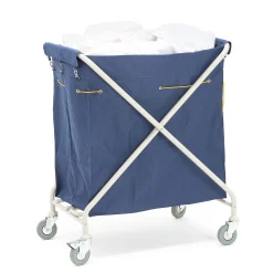 Pyykkivaunu Pyörät, kokoontaitettava, beige, sininen