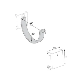 Ripustuskoukku Pyöreä, Ø 60 mm, 5 kpl
