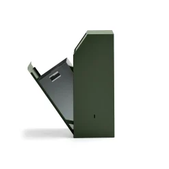 Roska-astia painokannella MELROSE 1000x395x400 mm, oliivinvihreä