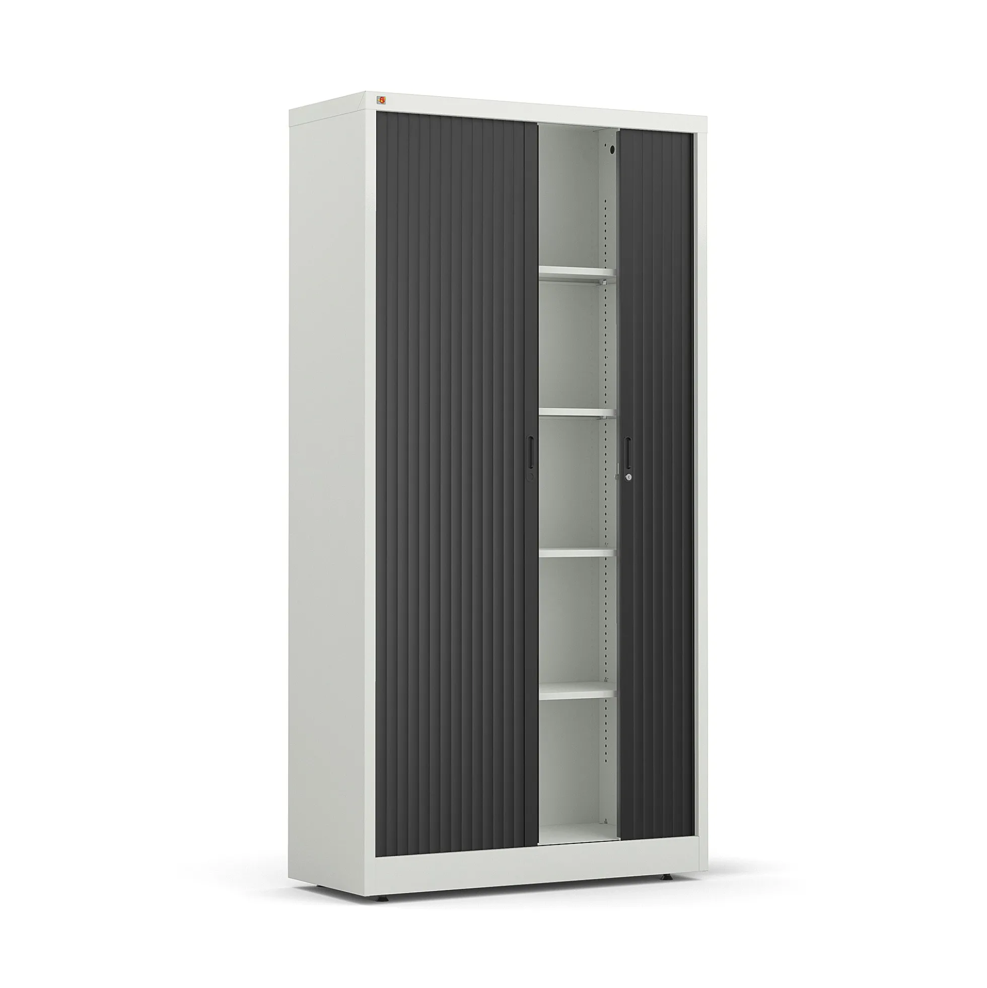 Rulokaappi STUDIO 1950x1000x420 mm, harmaa, musta