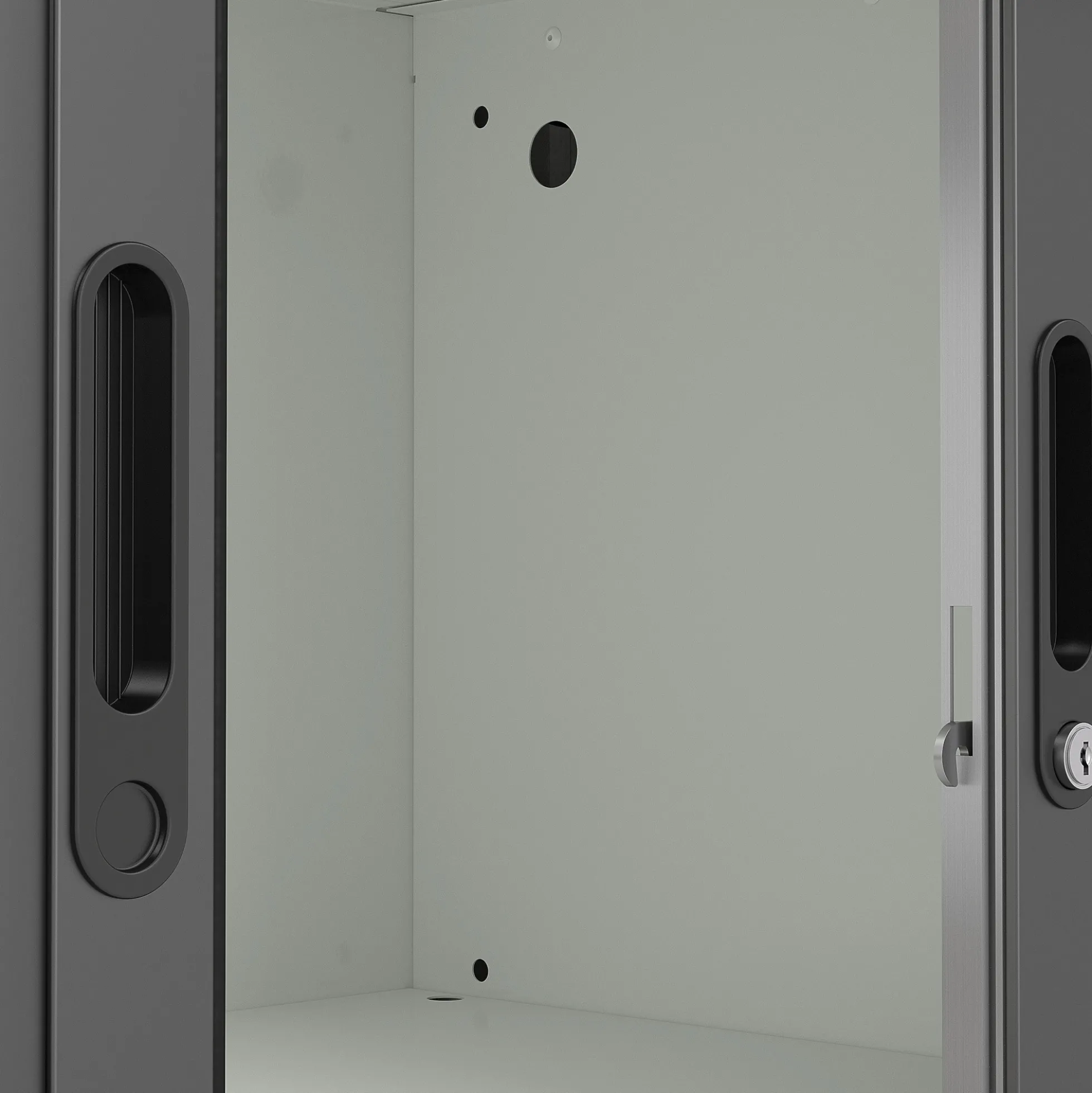 Rulokaappi STUDIO 440x1000x420 mm, harmaa, musta