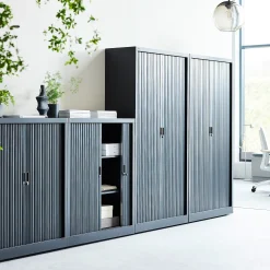 Rulokaappi STUDIO 1950x1000x420 mm, musta, musta