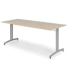 Ruokapöytä SANNA 1800x800x720 mm, silver/koivu