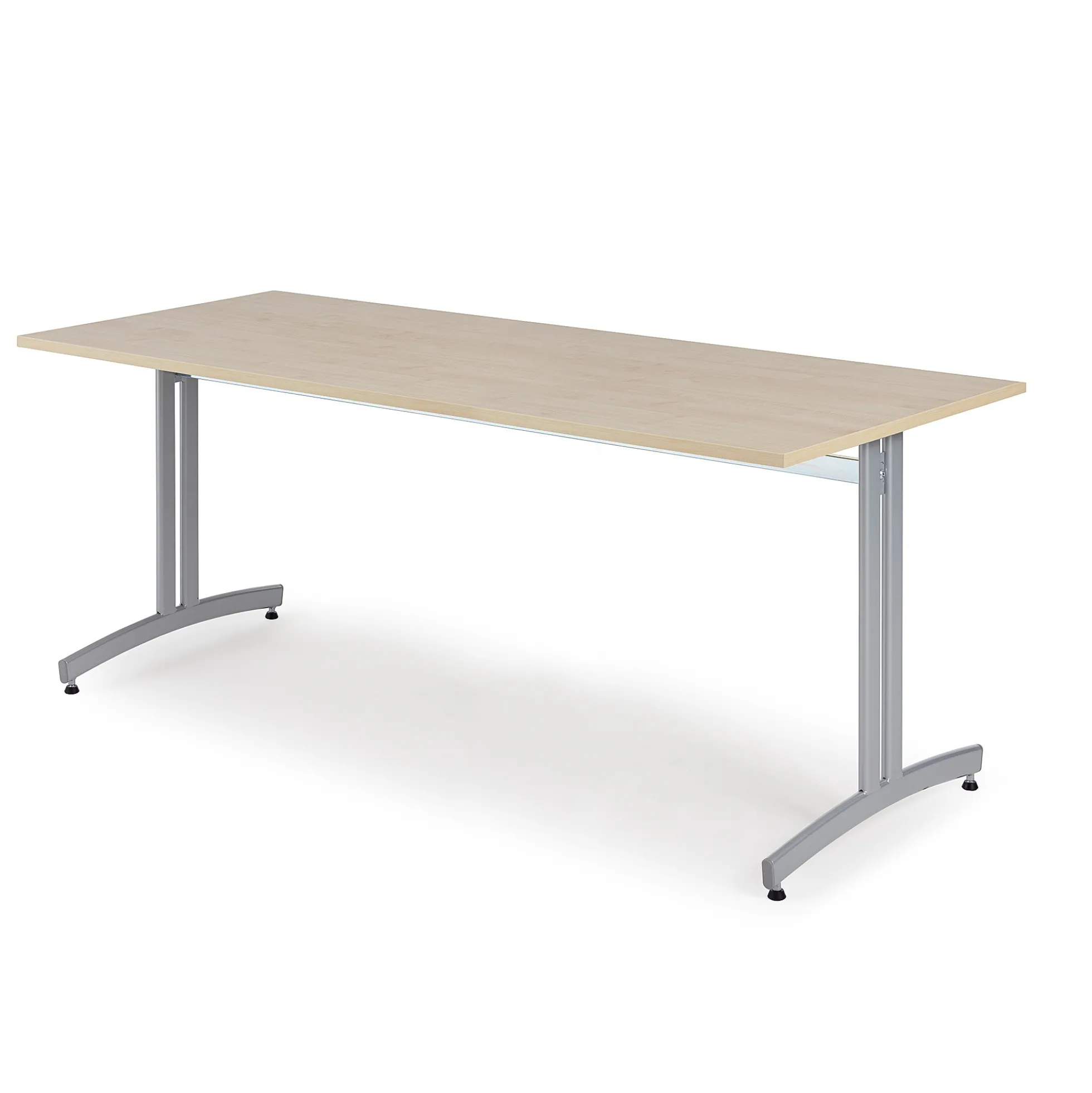 Ruokapöytä SANNA 1800x800x720 mm, silver/koivu