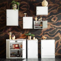 Seinäkaappi SERVE Lukollinen, 580x470x205 mm, valkoinen