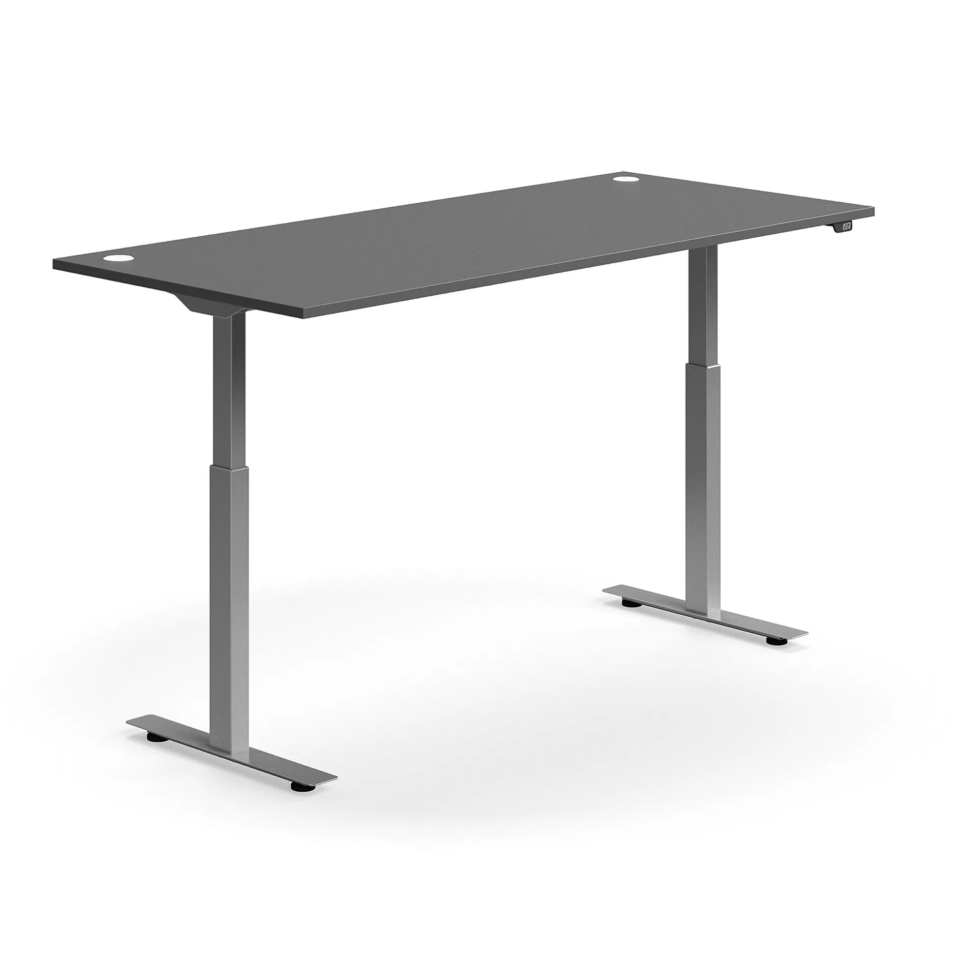 Sähköpöytä FLEXUS Suora pöytälevy, 1800x800 mm, hopeanharmaa jalusta, harmaa