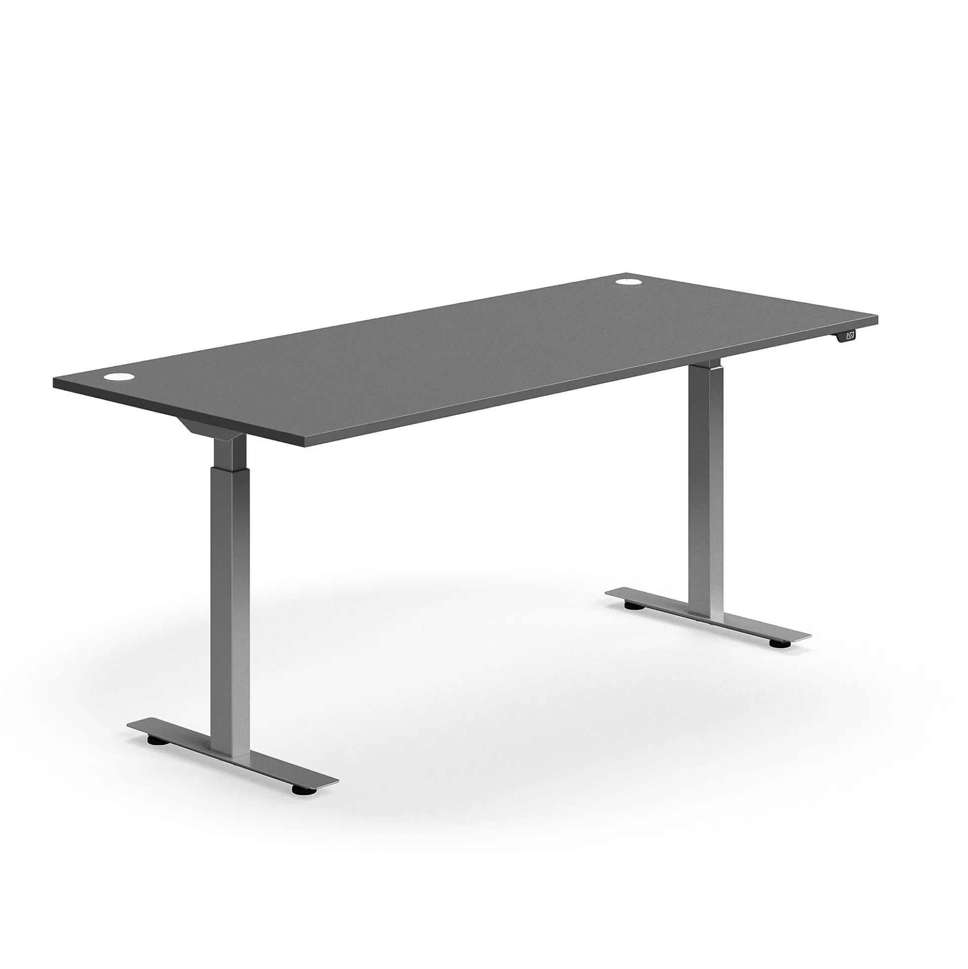 Sähköpöytä FLEXUS Suora pöytälevy, 1800x800 mm, hopeanharmaa jalusta, harmaa