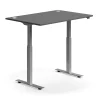 Sähköpöytä FLEXUS Suora pöytälevy, 1200x800 mm, hopeanharmaa jalusta, harmaa