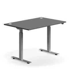 Sähköpöytä FLEXUS Suora pöytälevy, 1200x800 mm, hopeanharmaa jalusta, harmaa
