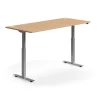 Sähköpöytä FLEXUS Suora pöytälevy, 1800x800 mm, hopeanharmaa jalusta, pyökki