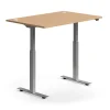 Sähköpöytä FLEXUS Suora pöytälevy, 1200x800 mm, hopeanharmaa jalusta, pyökki