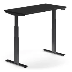 Sähköpöytä QBUS Suora pöytälevy, 1200x600 mm, musta jalusta, musta