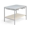 Silityspöytä 1200x900x850 mm, koivu, hopeanharmaa