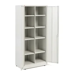 Säilytyskaappi CHANGE 8 säädettävää hyllyä, 1800x800x500 mm, vaaleanharmaa