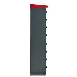 Säilytyskaappi sähköpyörän akuille VOLT 8 lokeroa, 1835x514x455 mm, tummanharmaa