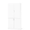 Säilytyskaappi THEO 4 ovea, 1000x320x2100 mm, valkoinen