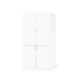 Säilytyskaappi THEO 4 ovea, 1000x600x2100 mm, valkoinen