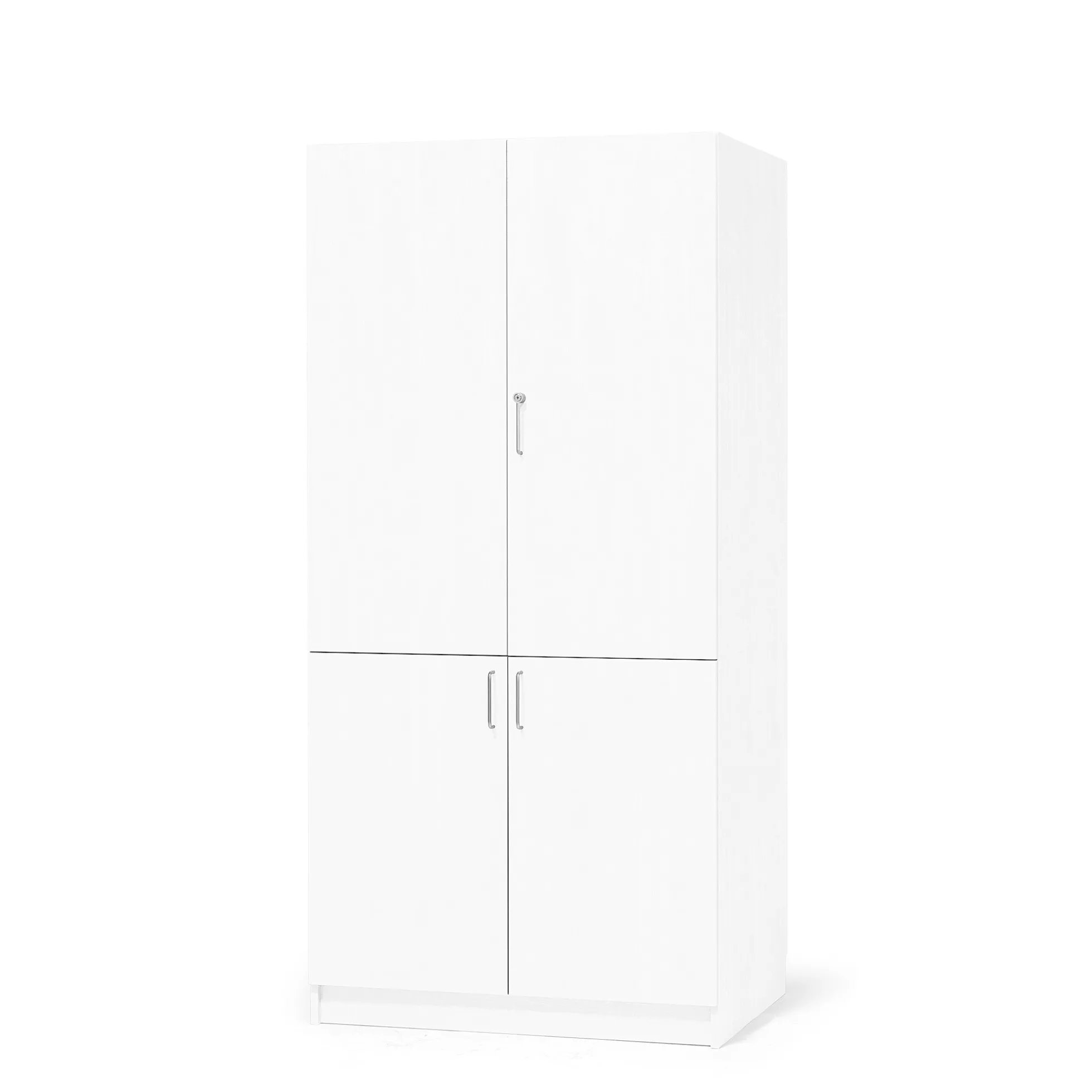 Säilytyskaappi THEO 4 ovea, 1000x470x2100 mm, valkoinen