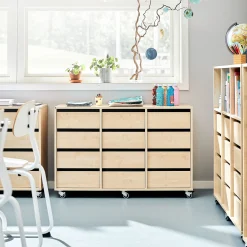 Säilytyslaatikosto CASPER 12 laatikkoa, koivu