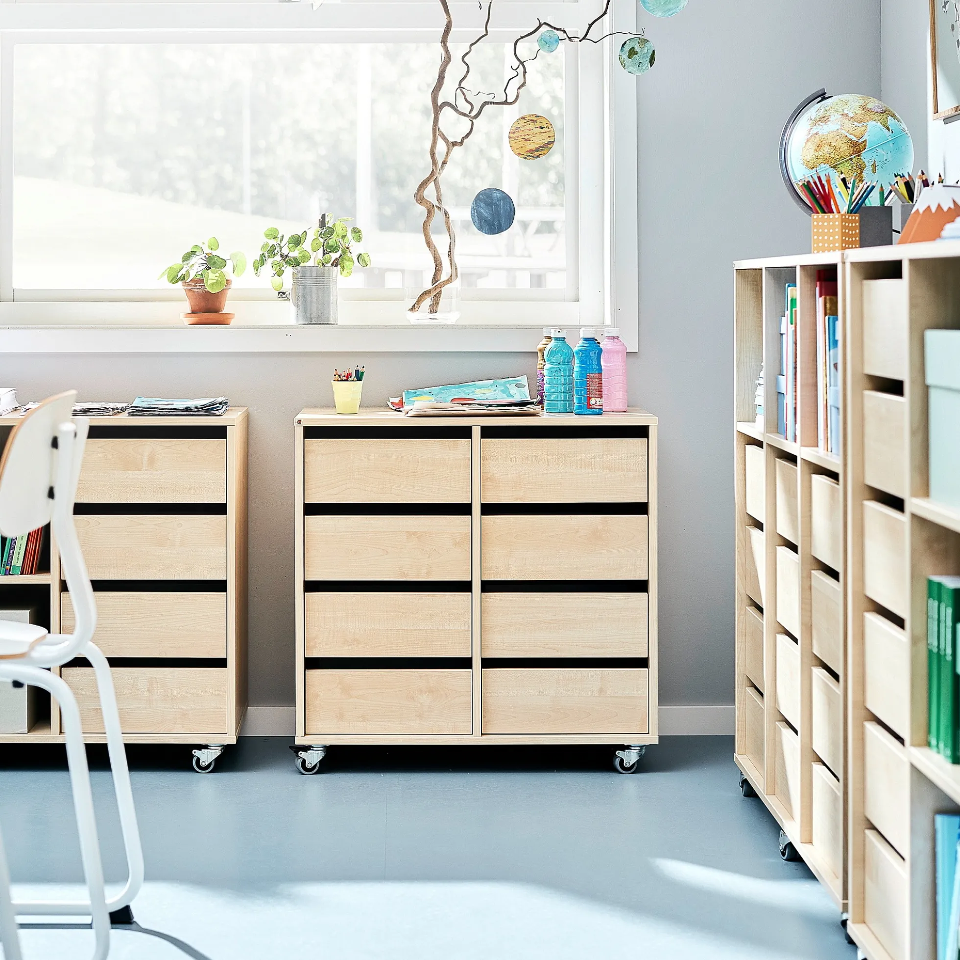 Säilytyslaatikosto CASPER 8 laatikkoa, koivu