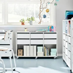 Säilytyslaatikosto CASPER 6 laatikkoa, 3 lokeroa, valkoinen