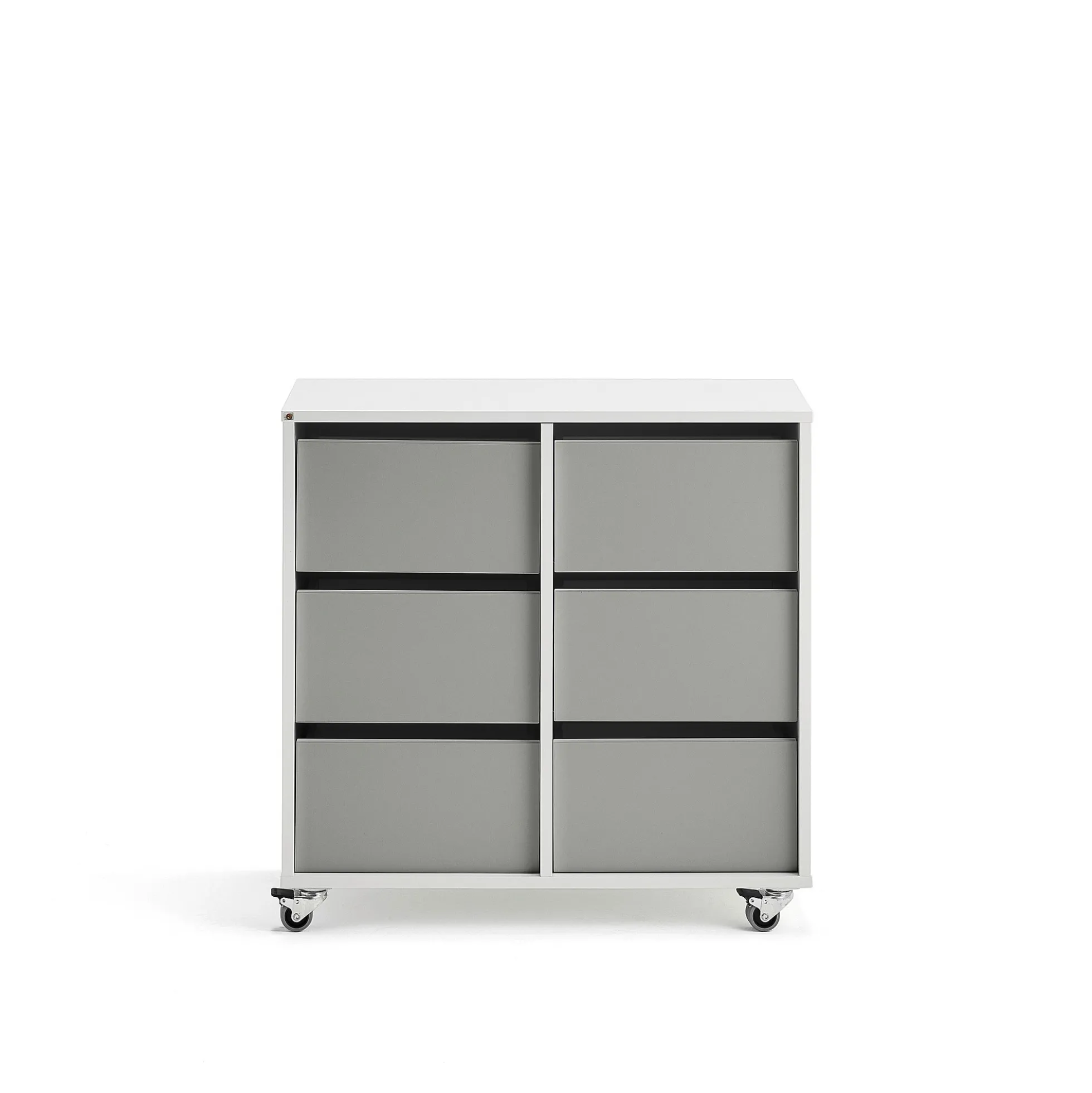 Säilytyslaatikosto CASPER 6 laatikkoa, valkoinen, harmaa