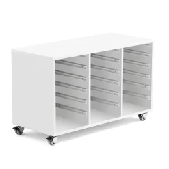 Säilytyslaatikosto muovilaatikoille IDA 1020x450x635 mm, valkoinen